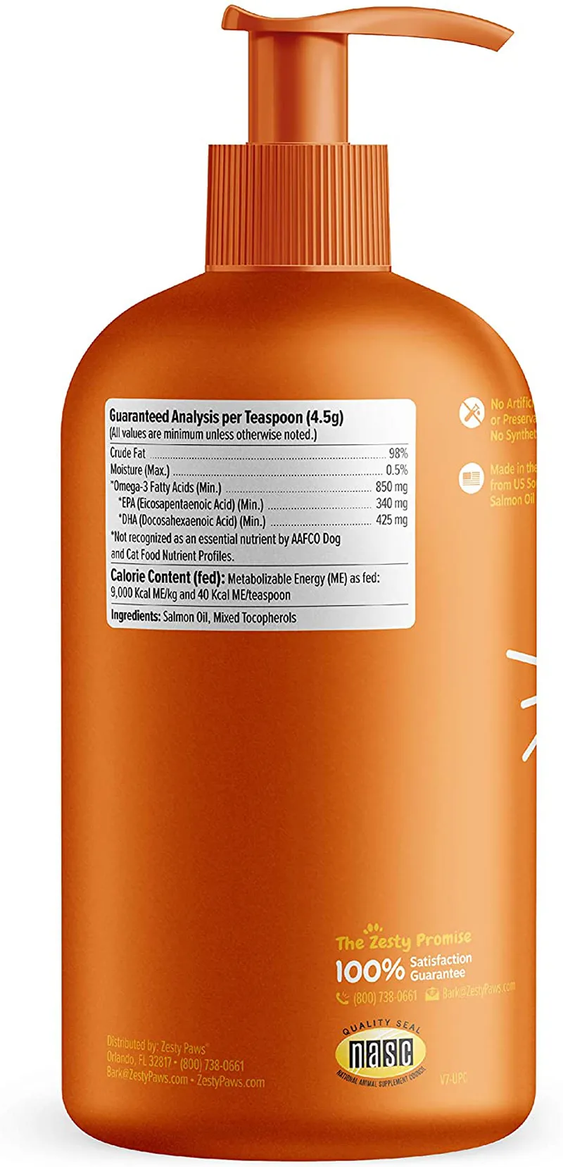 Pure Wild Alaskan Salmon Oil for Dogs and Cats Supports Joint Function Immune Heart Health Liquid