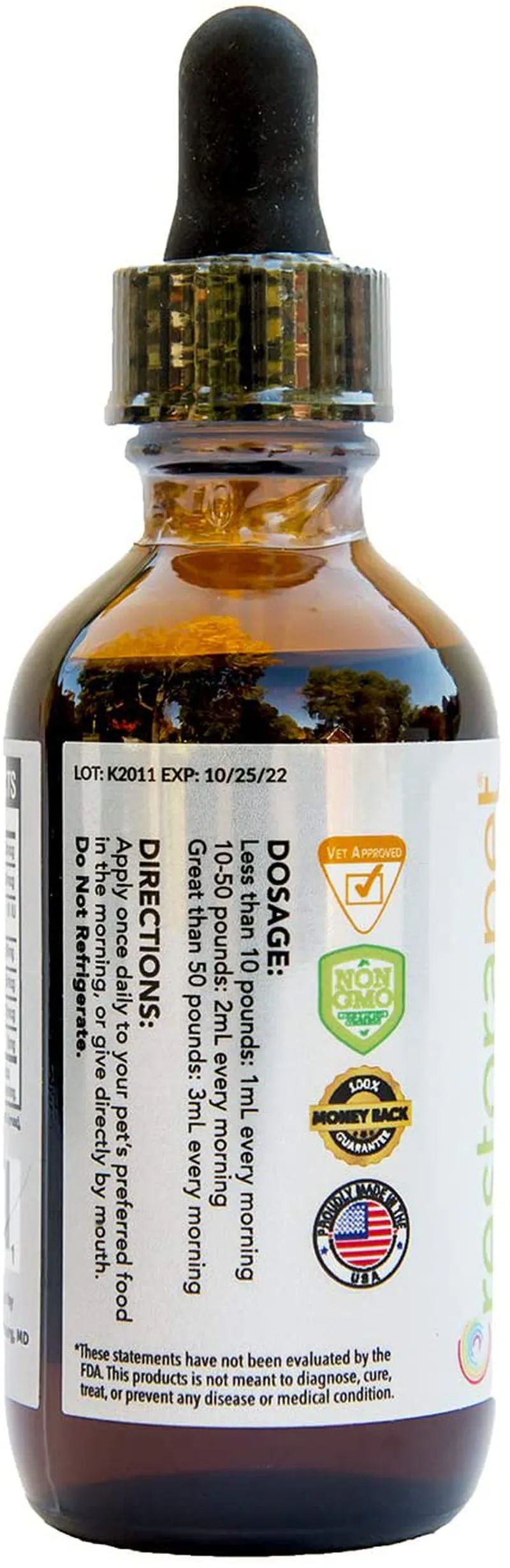RestoraPet Organic Bacon Flavor Pet Supplement for Dogs, Cats & Horses | Healthy & Safe Antioxidant Liquid Drops | Anti-Inflammatory Multi-Vitamin | Increases Mobility, Energy & Reduces Joint Pain