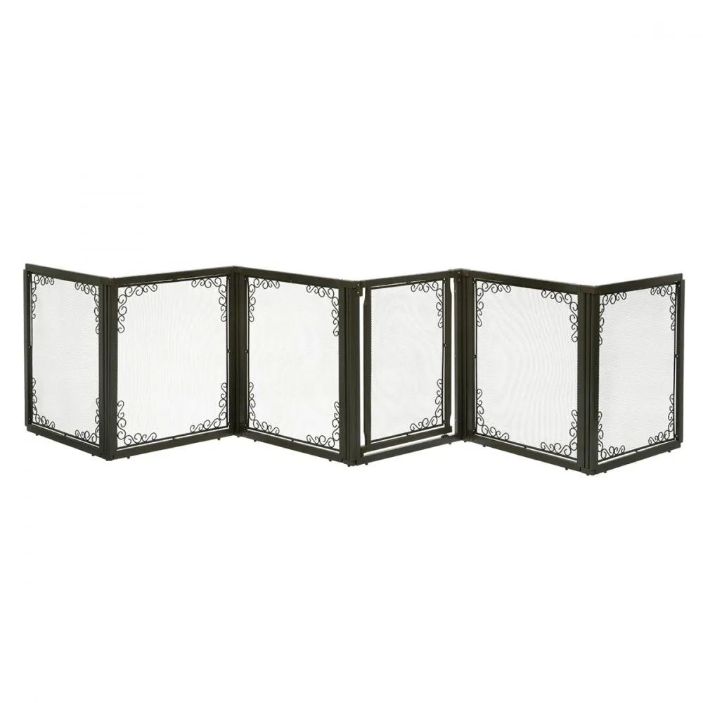 Richell Convertible Elite Mesh 6 Panels Brown Pet Gate