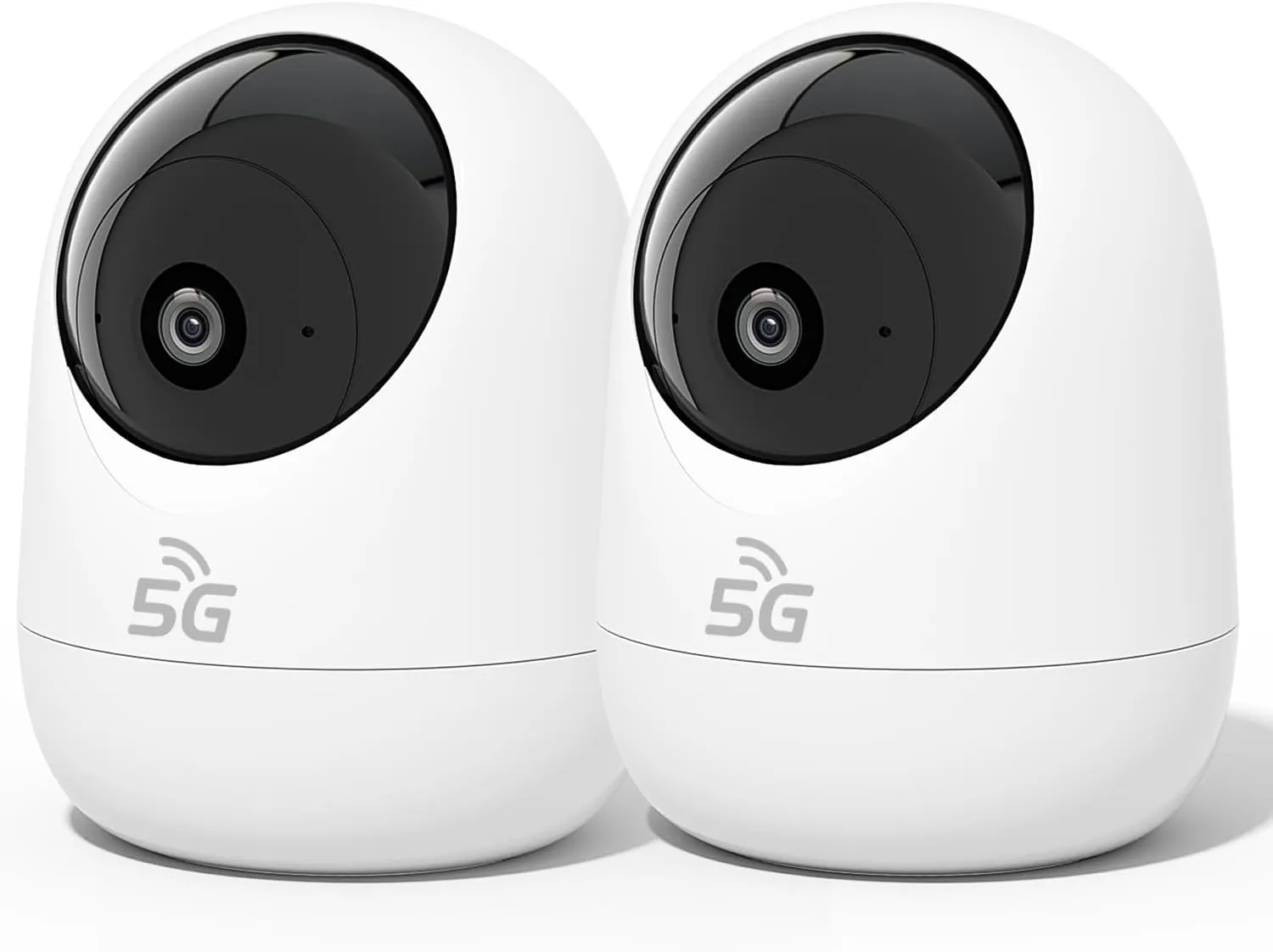 Rraycom 2Pack 2K Security Camera Indoor 5G/2.4 GHz Wi-Fi, Baby Monitor Pet/Dog Camera 360-Degree for Home Security, Smart Motion Tracking, 24/7 Live View, Night Vision, Compatible with Alexa