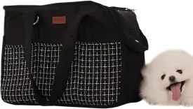 Small Dog Carrier Black Womens Purse for Puppy Bag Cat Carriers Fashion Pets Woman Bags Lightweight Totes Pups Kitties Bunny Picnic Outdoor
