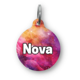 Space Adventure Circle Pet Tag