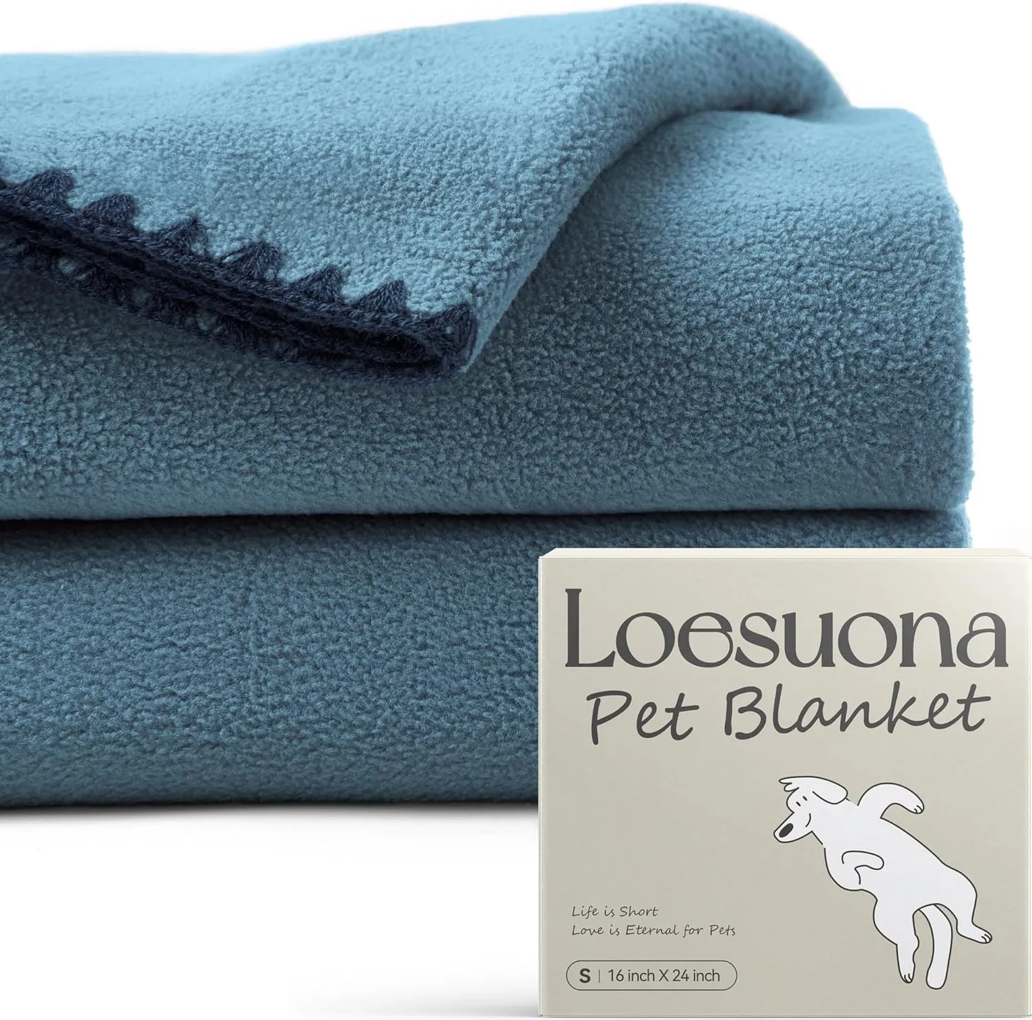 Super Soft Fleece Dog Blanket - 2 Pack, Dog Blankets for Small Dogs, Dog Blankets for Medium Dogs Washable, 24"x16" Puppy Blankets for Couch, Cat Blanket,All-Season Comfort