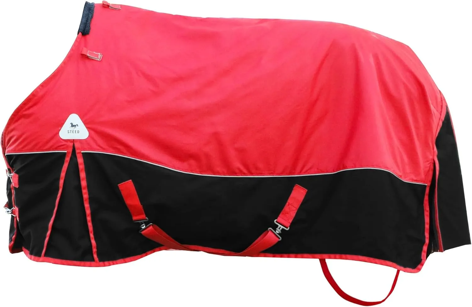 Surcingle Turnout Blankets for Horse,1680D Winter Waterproof Horse Trunout Blanket, 400g / 14oz Warm Cotton Filling Liner, Medium Weight Waterproof Horse Blanket (US 81 in(EU 155 cm))