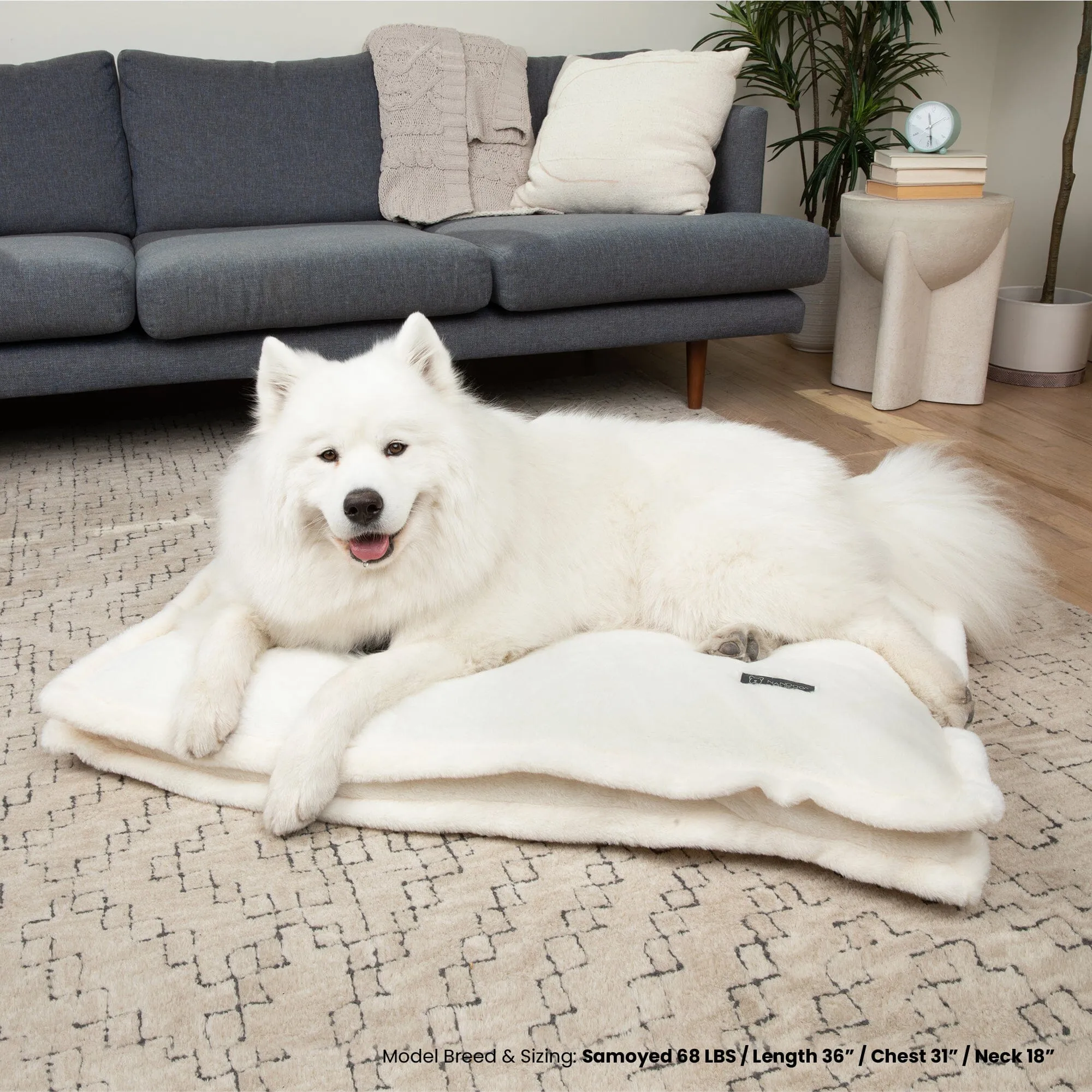 The Super Cloud Large Pillow Bed in Pearl White