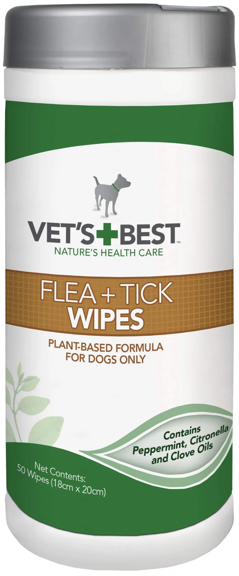 Vet's Best | Dog Healthcare | Flea & Tick Wipes - Pack Of 50